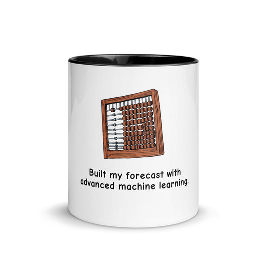 Funny "Abacus Forecast" sales mug with black interior - abacus forecast cartoon -Pipeline Dream
