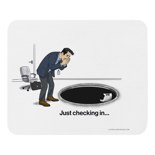 sales humor mouse pad featuring “Approval Black Hole” cartoon top-down view