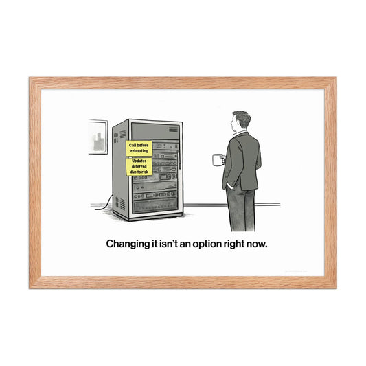 funny sales cartoon no decision red oak frame enterprise sales