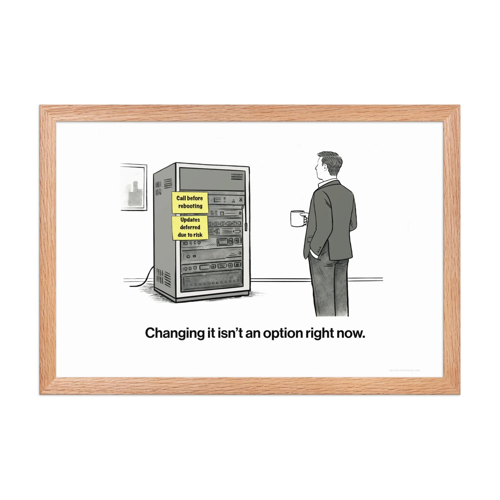 funny sales cartoon no decision red oak frame enterprise sales