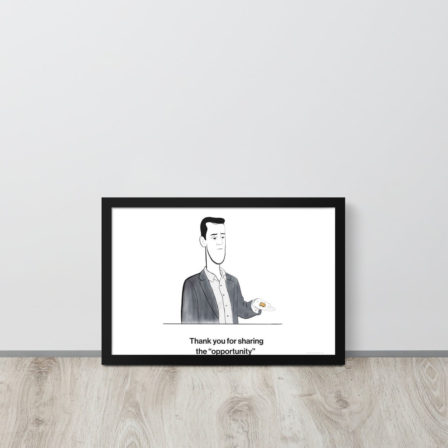 Sales humor poster displayed on a neutral office wall highlighting sales and marketing misalignment – Pipeline Dream