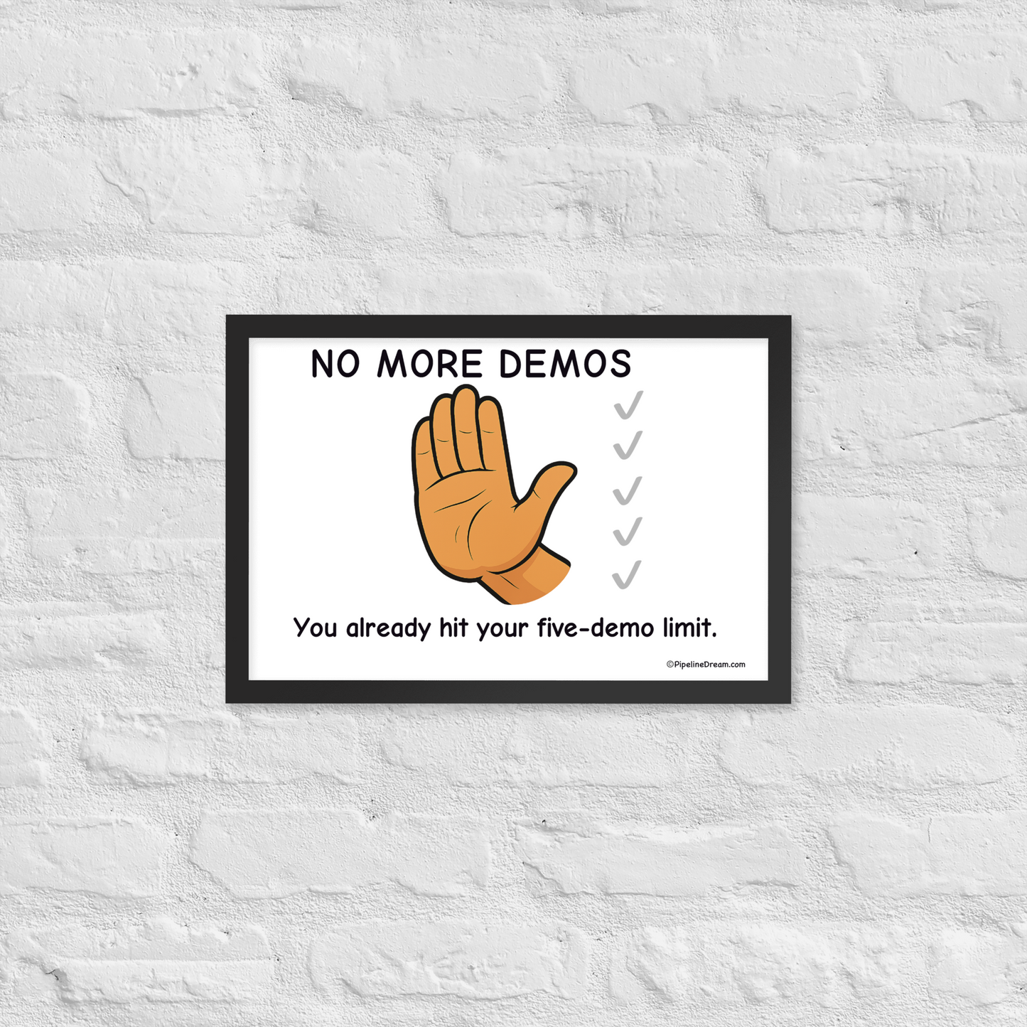 funny sales poster with hand illustration — print texture close-up — Pipeline Dream