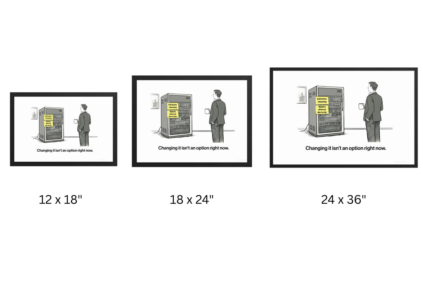 sales cartoon poster size options wall display enterprise sales office