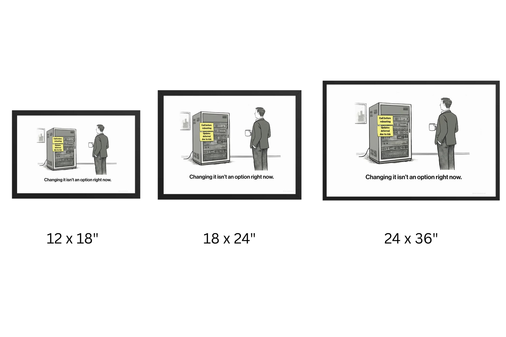 sales cartoon poster size options wall display enterprise sales office