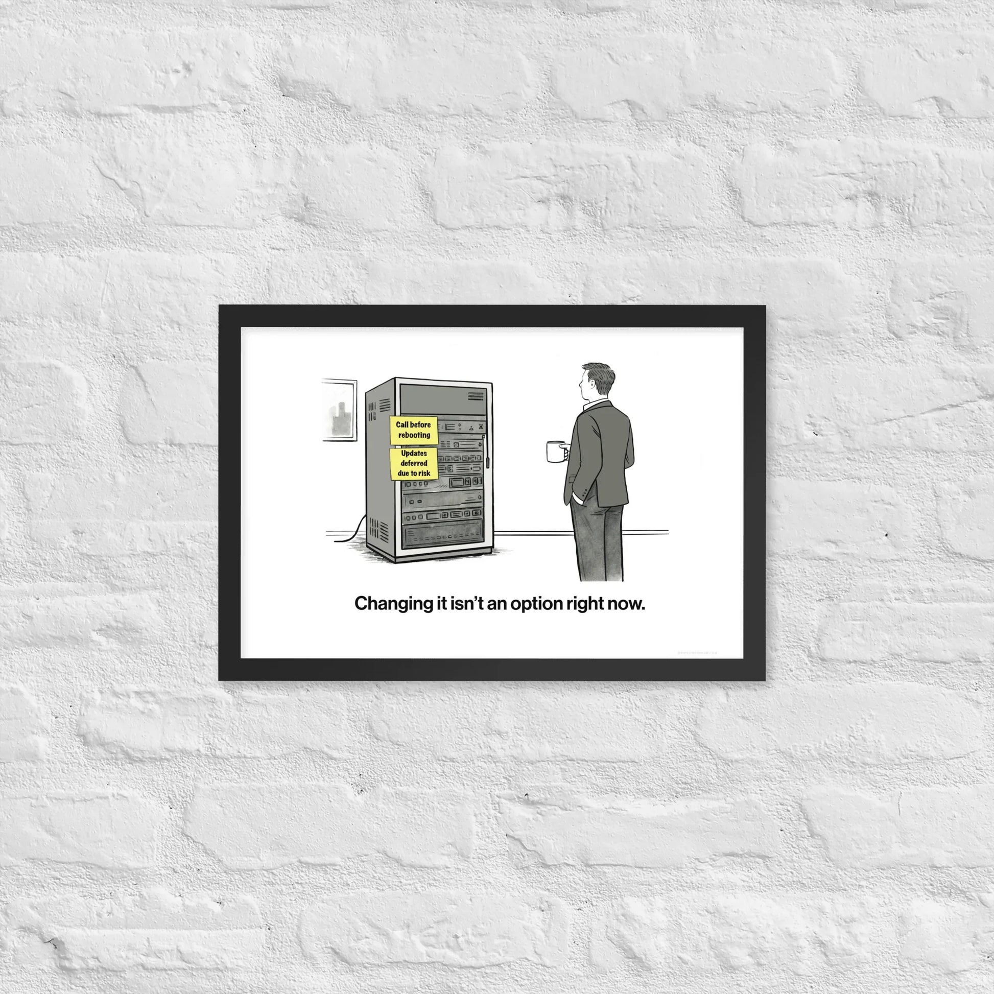 sales wall art no decision buyer inertia modern office display